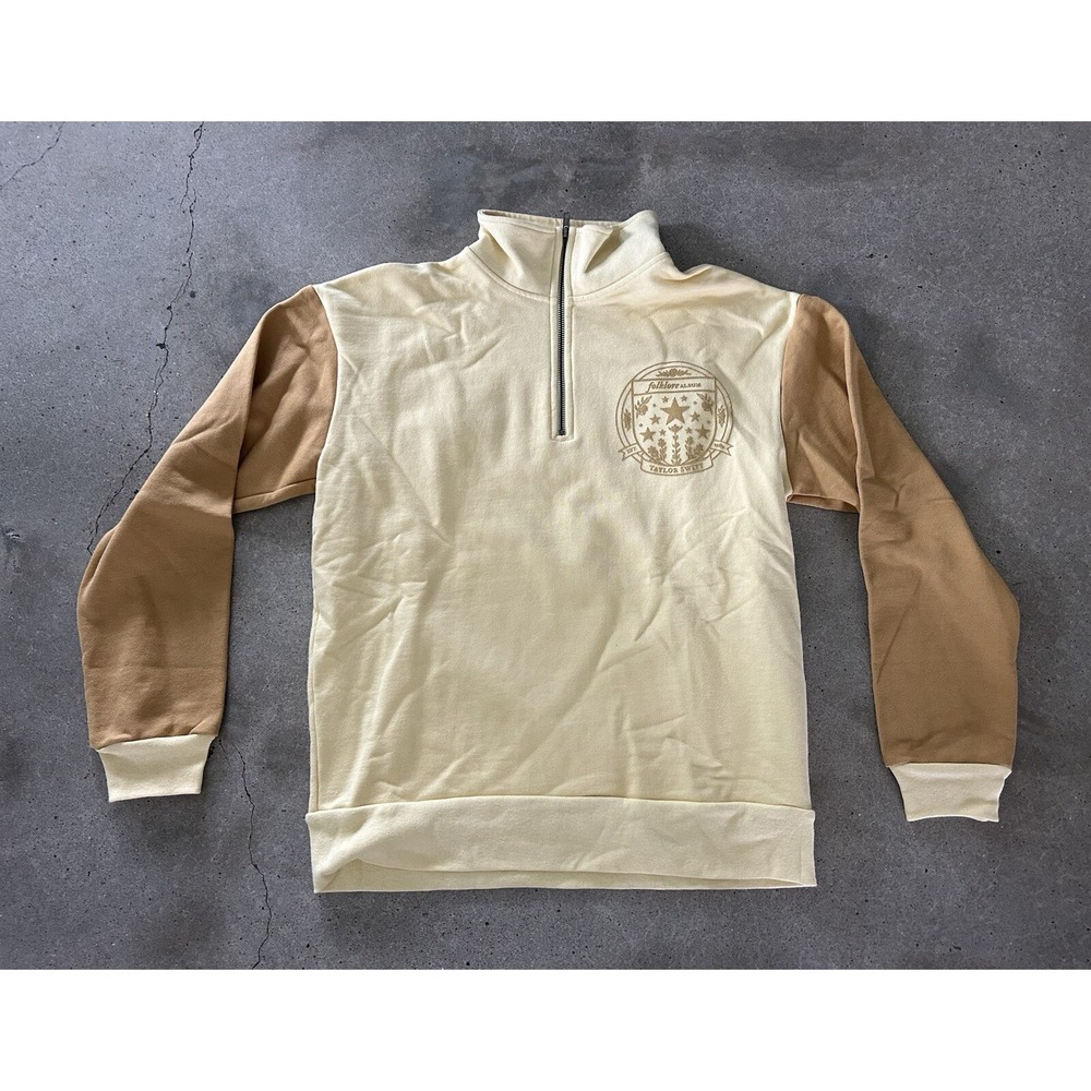 Official‎ Taylor Swift Folklore Sweatshirt 1/4 Zip The Eras Tour Sz XS